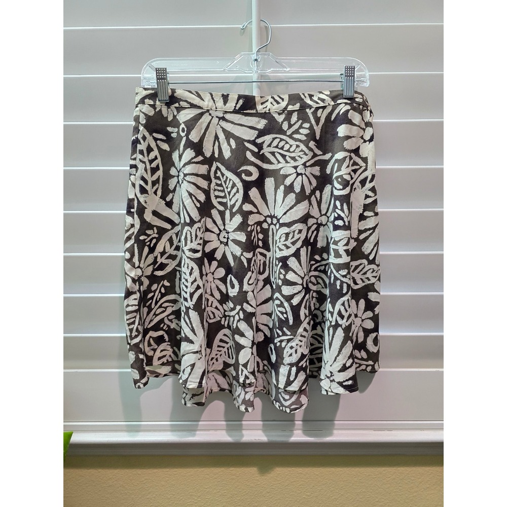Jonathan Martin Brown Floral Tennis Preppy Chic Y2K 90s Mini Skirt Size Large